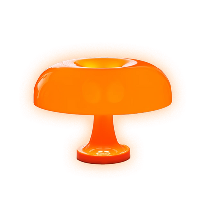 Orange Mushroom Table Lamp Modern Bauhaus LED Night Light