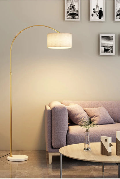 Fishing Design Led Floor Lamps Living Room Sofa Side Standing Lights Remote Control Dim Bedroom Bedside Lamp Ambient Light
