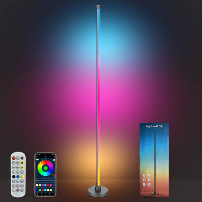 Transform Your Space with RGB Dimmable LED Floor Lamps – Remote & App Control, 16 Million Colors for Vibrant Home Décor