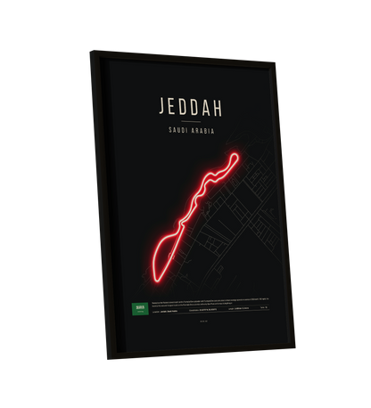 Saudi Arabian Grand Prix 2025 Formula 1 - Jeddah Corniche F1 Circuit LED Neon Sign Light