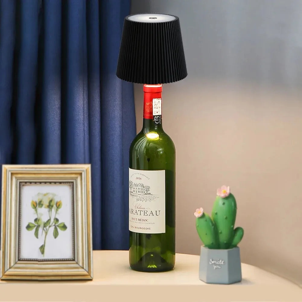 Wireless Bottle Table Lamp Touch Control With Three Colors
