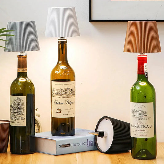 Wireless Bottle Table Lamp Touch Control With Three Colors