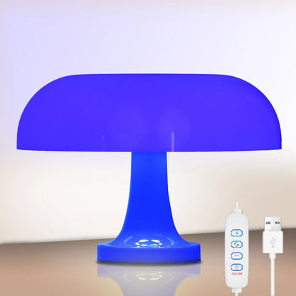 Orange Mushroom Table Lamp Modern Bauhaus LED Night Light