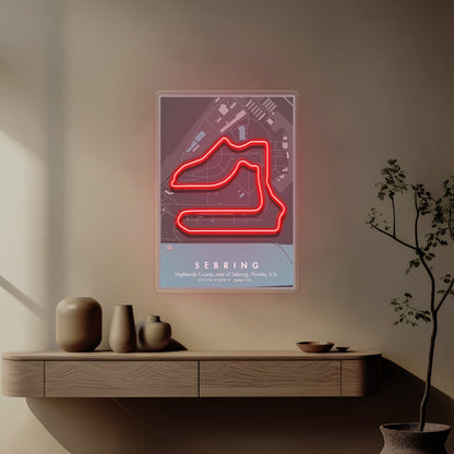Florida Motorsport Race Track - Sebring Circuit LED Neon Sign Art