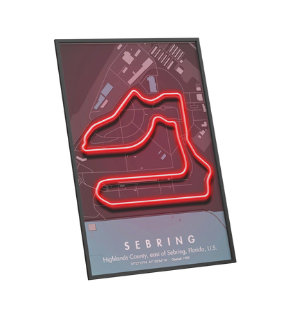 Florida Motorsport Race Track - Sebring Circuit LED Neon Sign Art