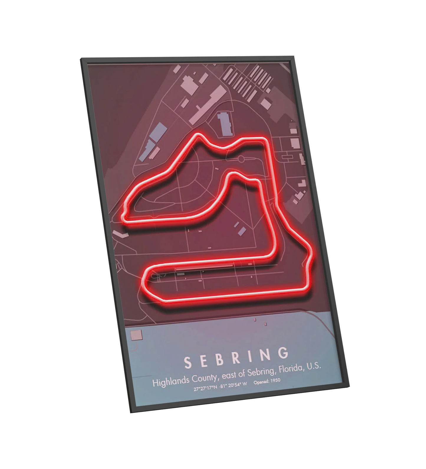 Florida Motorsport Race Track - Sebring Circuit LED Neon Sign Art