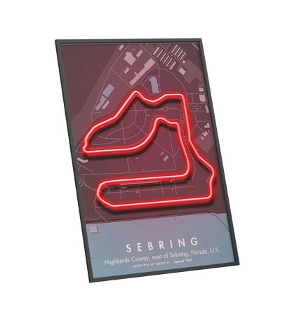 Florida Motorsport Race Track - Sebring Circuit LED Neon Sign Art