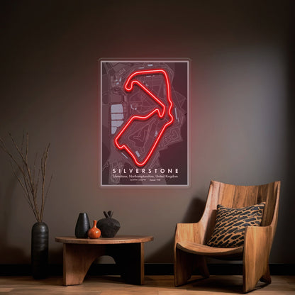 England Motorsport Race Track - Silverstone Circuit LED Neon Sign Art