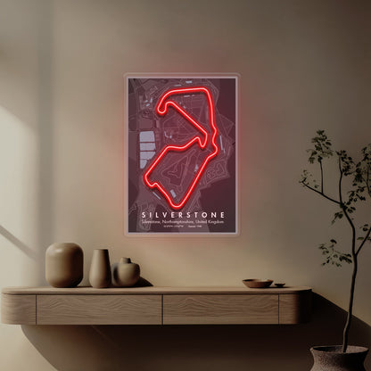 England Motorsport Race Track - Silverstone Circuit LED Neon Sign Art