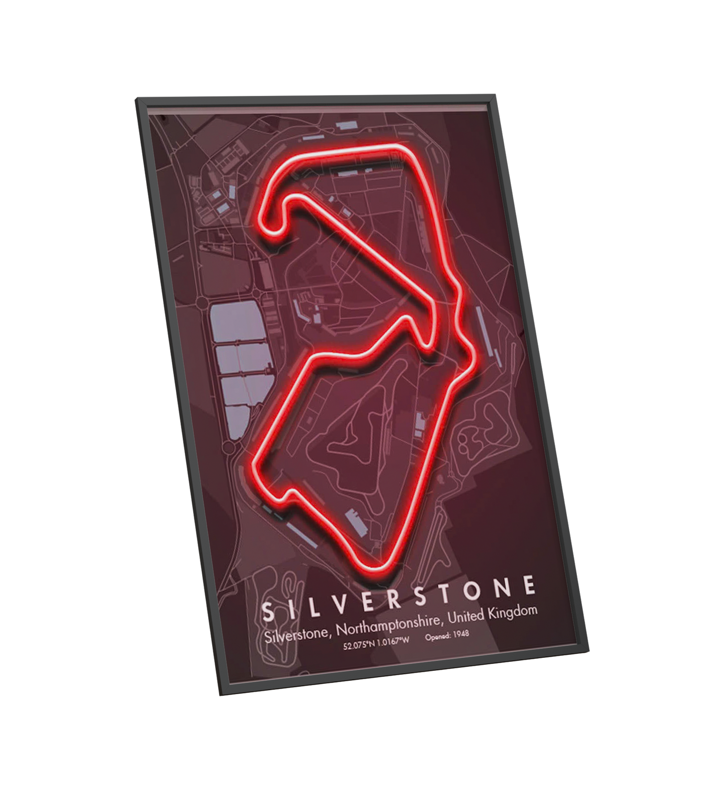 England Motorsport Race Track - Silverstone Circuit LED Neon Sign Art