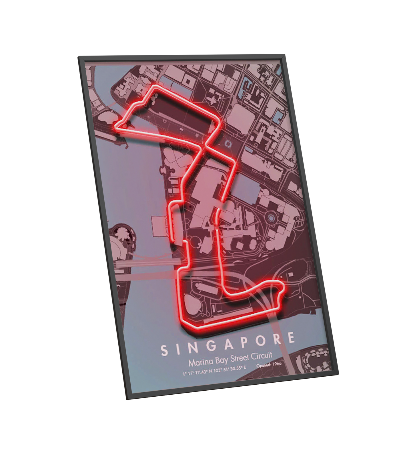 Singapore Motorsport Race Track - Singapore Circuit LED Neon Sign Art