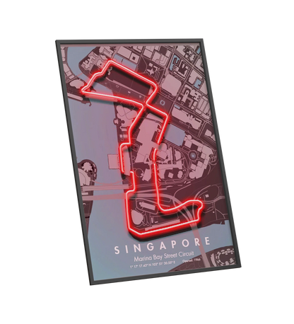 Singapore Motorsport Race Track - Singapore Circuit LED Neon Sign Art