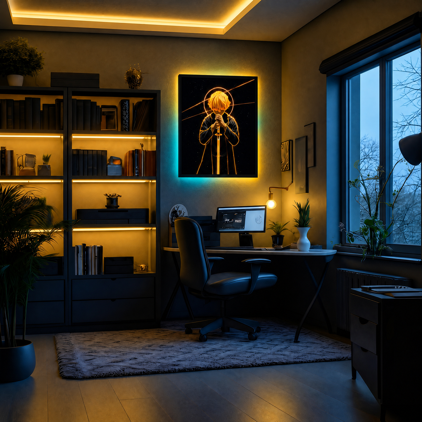 Anime Zinetsu Neon Wall Art – UV Printed Custom LED Neon Artwork