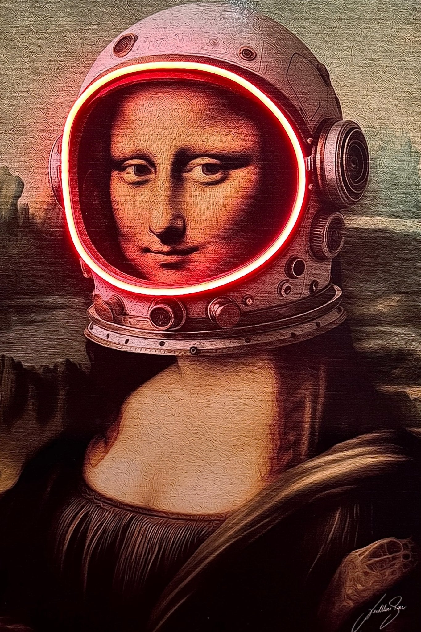 La Gioconda Astronaut | UV LED Wall Art