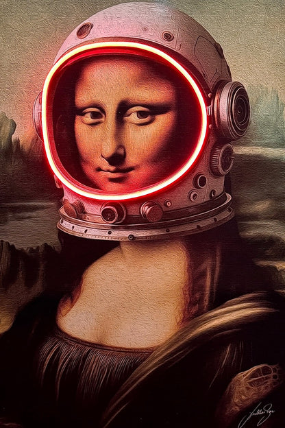 La Gioconda Astronaut | UV LED Wall Art