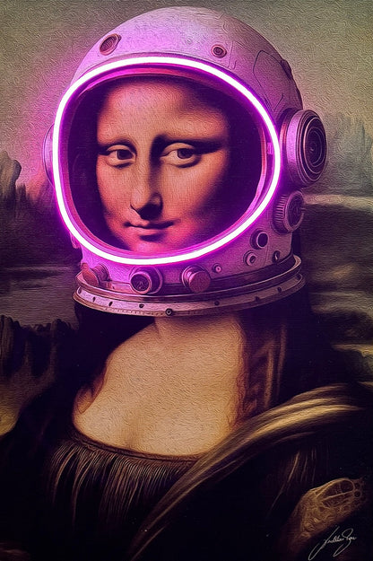 La Gioconda Astronaut | UV LED Wall Art