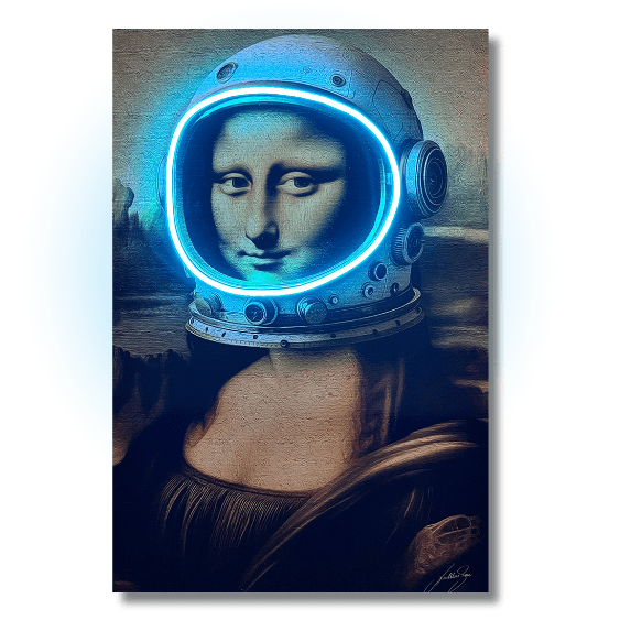 La Gioconda Astronaut | UV LED Wall Art