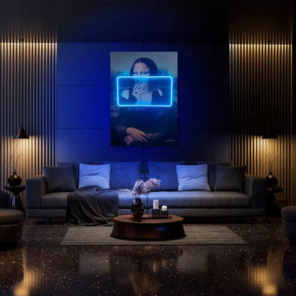 La Gioconda Mona Lisa Smoking | UV LED Wall Art