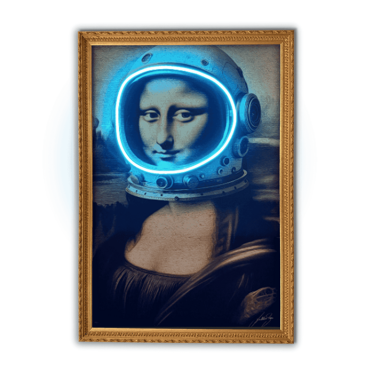 La Gioconda Astronaut | UV LED Wall Art