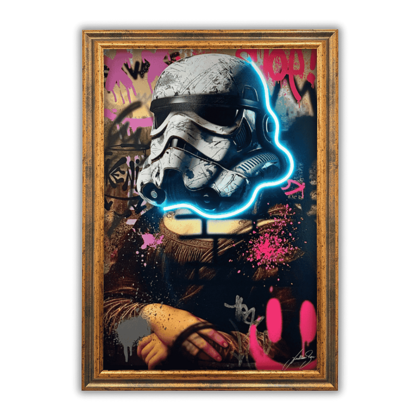 La Gioconda Mona Lisa Startwar | UV LED Wall Art