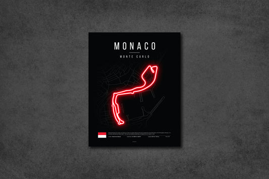 Monaco Grand Prix 2025 Formula 1 - Circuit de Monaco F1 Circuit LED Neon Sign Light