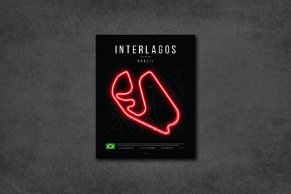 Brazilian Sao Paulo Grand Prix 2025 Formula 1 - Interlagos F1 Circuit LED Neon Sign Light