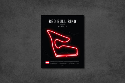 Austrian Grand Prix 2025 - Red Bull Ring F1 Circuit LED Neon Sign Light