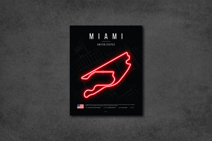 Miami Grand Prix 2025 Formula 1 - Miami International Autodrome F1 Circuit LED Neon Sign Light