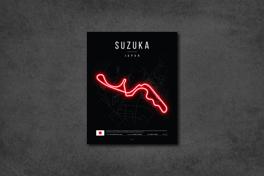 Japanese Grand Prix 2025 Neon Sign - Suzuka F1 Circuit LED Wall Light for Formula 1 Fans
