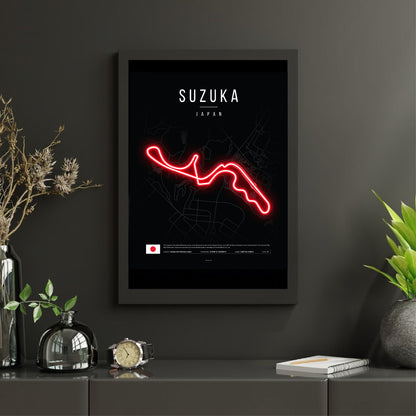 Japanese Grand Prix 2025 Neon Sign - Suzuka F1 Circuit LED Wall Light for Formula 1 Fans