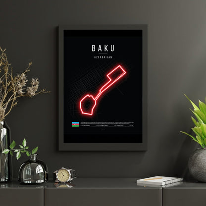 Azerbaijan Grand Prix 2025 Formula 1 - Baku City Circuit LED Neon Sign Light