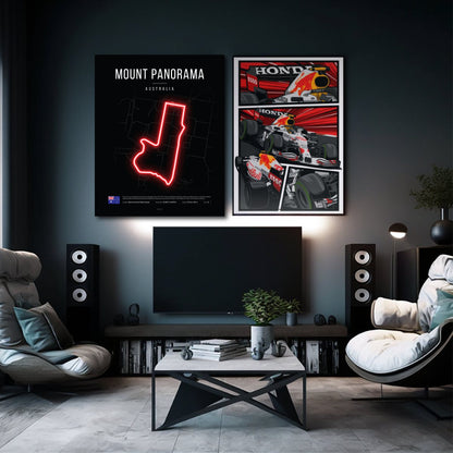 Australian Grand Prix LED Neon Light - Mount Panorama Circuit Wall Art