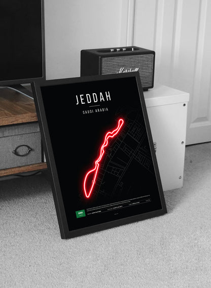 Saudi Arabian Grand Prix 2025 Formula 1 - Jeddah Corniche F1 Circuit LED Neon Sign Light