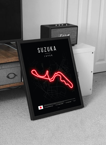 Japanese Grand Prix 2025 Neon Sign - Suzuka F1 Circuit LED Wall Light for Formula 1 Fans