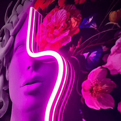 Medusa with Flowers | UV LED Wall Art