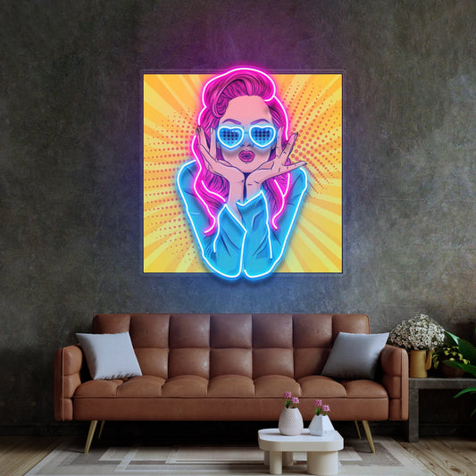 Woman Retro LED Neon Artwork Sign Light