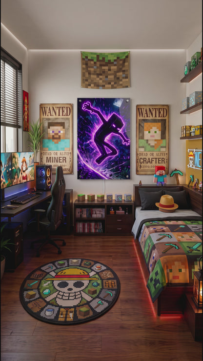 Blockworld Creature LED Neon Wall Art - Premium Custom LED Neon Artwork