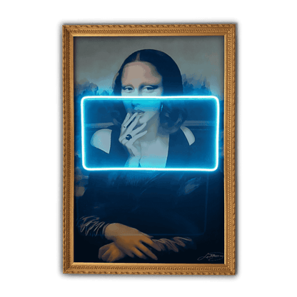 La Gioconda Mona Lisa Smoking | UV LED Wall Art