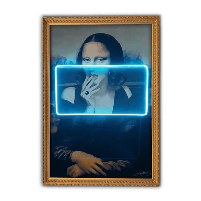 La Gioconda Mona Lisa Smoking | UV LED Wall Art