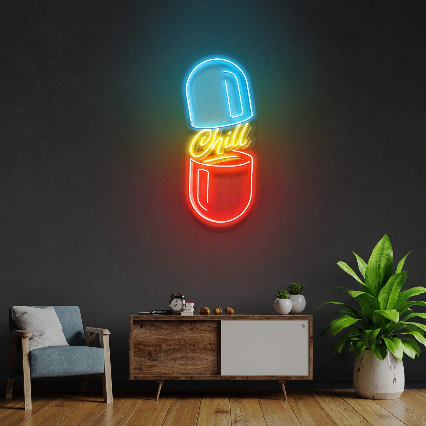 Chill Pill LED Neon Artwork