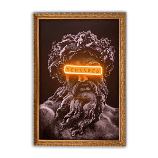 Zeus Censored | Custom UV Led Neon Artwork